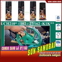 Combo Bình xịt sơn Samurai màu xanh lá 162 - UCH210 - 102 - K1K**