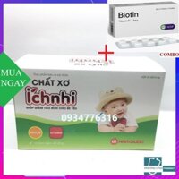 Combo Biotin 5mg+ Chất xơ tự nhiên Ích nhi   hộp 20 gói