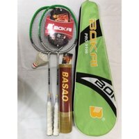 combo bộ 2 cây Vợt Cầu Lông BOKAI pro 9106 - Tặng ngay hộp Cầu Ba Sao 10 quả