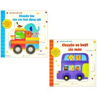 Combo Bộ 2 cuốn Sách Đồ Chơi - Chuyến Tàu Của Các Loài Động Vật + Chuyến Xe Buýt Sắc Màu (Cho bé 0-3 tuổi) - Tân Việt