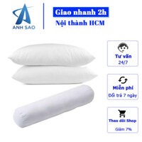 Combo Bộ 2 gối nằm  1 gối ôm - Gòn bông nhân tạo an toàn sức khỏe - Có khóa kéo dễ dàng thêm bớt gòn bên trong - Êm ái, mềm mịn - 40x60 cm