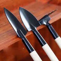 Combo Bộ 3 Dụng Cụ Làm Vườn Đa Năng - Loại 1 rất dày Thép sơn không rỉ - Set of 3 Garden Tools Size lớn 265x80 - Cán Gỗ Nhỏ MINI