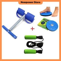 Combo bộ 3 dụng cụ tập thể dục tummy trimmer + đĩa xoay eo 360 độ + dây nhảy thể dục