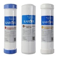 (COMBO) Bộ 3 lõi lọc 123 Karofi Chính Hãng, Lọc thô Karofi, lõi 1 PP 5 micron, lõi GAC số 2, lõi 3 PP