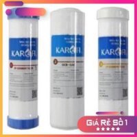 (COMBO) Bộ 3 lõi lọc 123 Karofi Chính Hãng, Lọc thô Karofi, lõi 1 PP 5 micron, lõi GAC số 2, lõi 3 PP