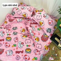 Combo bộ 3 món ga gối polycotton mẫu heo nhí nhố