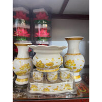 COMBO BỘ 3 MÓN : LƯ HƯƠNG, BÌNH BÔNG & CHUNG NƯỚC 3 CHUNG KÈM ĐẾ