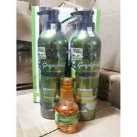 Combo bộ 3 sản phẩm, dầu gội, xả và tinh dầu Grapefruit hương bưởi