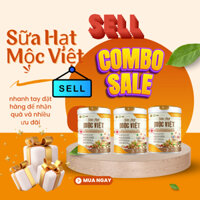 [Combo] bộ 3 sản phẩm sữa hạt mộc việt, sữa non,fucoidan,nhân sâm,tảo biển đỏ,15 loại hạt,12 vitamin,7 khoáng