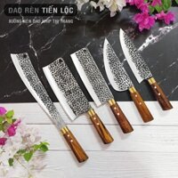 Combo Bộ 5 Dao Nhà Bếp đa năng Thép Nhíp ô tô loại tốt siêu bén