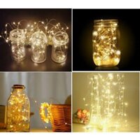 Combo bộ 5 dây Fairy light - Đèn đom đóm - Dây led chạy bằng Pin tiểu AA