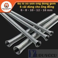 Combo bộ 5 lò xo uốn ống đồng điều hòa đường kính ống 6, 8, 10, 12, 16 mm.