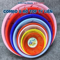 [Combo] Bộ 8 Rổ Top Tý Liên, Bộ 8 cái rổ vo gạo kích thước ( 2t, 2t4, 2t8, 3t, 3t2, 3t6, 4t0,4t6)