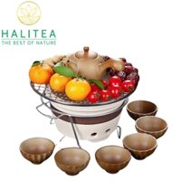 Combo Bộ Ấm Trà Nhật + Bếp Than + Vỉ Nướng Pha Trà Ngoài Trời