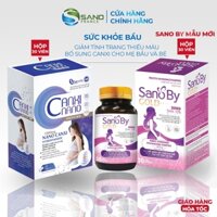 Combo bổ bầu Canxi Sano Bầu và Sano By Gold Bầu Sanofia (Lọ 30v) - Bổ sung canxi và sắt tăng bổ máu và canxi cho mẹ bầu