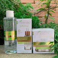 Combo bộ bielenda xanh lá kem dưỡng, toner, serum cho da dầu mụn lỗ chân lông to
