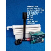 COMBO BỘ BƠM PERIHA PD-8200 + PHỤ KIỆN HÚT MẶT HÚT ĐÁY + LỌC BAKY 3 TẦNG VÀ VẬT LIỆU LỌC DÀNH CHO BỂ HỒ CÁ 0,5-1,5khối