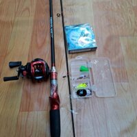 Combo Bộ Cần Câu Lure Dyawa Kèm Máy Ngang và Hộp Mồi
