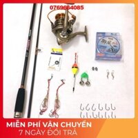 COMBO bộ cần shimano 2 khúc và máy LC  - Bộ cần máy 2 khúc đặc câu cá SIÊU BẠO LỰC -𝗦𝗛𝗢𝗣 Đ𝗢̂̀ 𝗖𝗔̂𝗨 𝟰𝟯𝟱