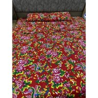 Combo Bộ chăn ga con công đỏ dành cho giường kích thước (1m8 x 2m) hoặc (2m x 2m2)