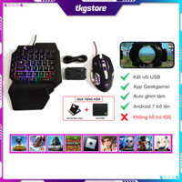 Combo bộ chuyển đổi chơi game Mix Lite và bàn phím chuột kết nối điện thoại chơi PUBG Mobile, Free Fire