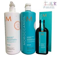 Combo Bộ Dầu Gội Xả Dưỡng Ẩm Phục Hồi 1000mlx2 + Dầu dưỡng tóc MOROCCANOIL Treatment 200ml - TN