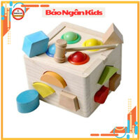Combo Bộ Đồ Chơi Hộp Đập Bóng Thả Hình Gỗ - Đồ Chơi Gỗ Cho Bé Phát Triển Tư Duy, Trí Tuệ