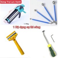 [COMBO Bộ Dụng Cụ] Thi Công Keo Chít Mạch Epoxy 2 Thành Phần - Keo Chà Ron AB 4 Món