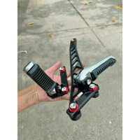 Combo bộ gác chân sau TicToc kèm pas treo pô mã lai 10li cho Exciter 135/150/155 full ốc chốt xỏ thái và long đền