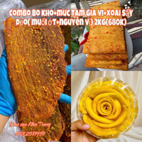 COMBO Bò Khô & Mực Tẩm Gia Vị & Xoài Sấy Khô Muối Ớt ( Muối Ớt + Nguyên Vị ) 2KG