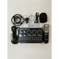 combo bộ livestream sound card k900 tiếng việt và mic bm900, tặng tai nghe nhét tai