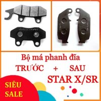 COMBO bộ má phanh đĩa trước sau cho xe starx/sr