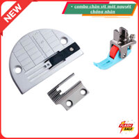 Combo Bộ mặt nguyệt,răng cưa chống nhăn và chân vịt bánh xe nhựa chống nhăn dùng cho máy 1 kim CÔNG NGHIỆP