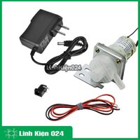 Combo bộ máy bơm mini 12v Trắng  Nguồn 12V-1A  Tặng 01 Jack DC cái, 02 đoạn dây điện đỏ-đen