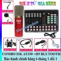 COMBO Bộ Mic Livestream Hát ISK AT350, Dây Live SOCARD H9, CHÂN KẸP, MÀNG LỌC Âm BH 6 Tháng