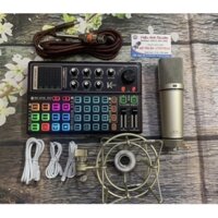 Combo Bộ Mic Thu Âm Karaoke Card SK300 auto tun + Mic U87MA MỚI NHẤT kèm dây kết nối đầy đủ bảo hành 12 tháng