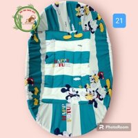 Combo  Bộ Nôi Tre Đặt Võng kèm lót nôi chống Rằm