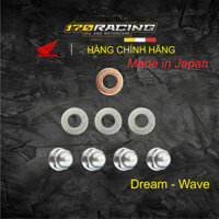 Combo - Bộ ốc mũ đầu bò xe Dream, Wave zin - Hàng Chính hãng Honda Nhật Bản