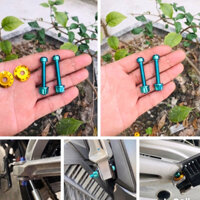 Combo bộ ốc titan xỏ gác chân 2 ốc sỏ + 2 ốc tán + 2 long đen gắn wave, dream, futude,winner ,vision, abl