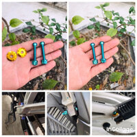 Combo bộ ốc titan xỏ gác chân 2 ốc sỏ + 2 ốc tán + 2 long đen gắn wave, dream, futude,winner ,vision, abl