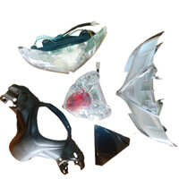 (Combo ) Bộ ốp đầu đèn trước kèm pha đèn ,củ hậu xe JUPITER MX-GRAVITA màu BẠC- nhựa nguyên sinh ABS LOẠI ĐẸP