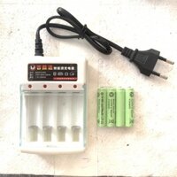Combo bộ sạc 4 cổng 220v kèm 4 pin AAA 700mah dùng cho điều khiển tivi [ Itechcare_Bình Giữ Nhiệt ]