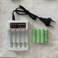 Combo bộ sạc 4 cổng 220v kèm 4 pin AA 1800mah 1,2v dùng cho đèn pin [ Itechcare_Bình Giữ Nhiệt ]