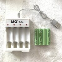 Combo Bộ Sạc 4 Cổng USB Và 4 Viên Pin AAA 700mah 1,2V Sử Dụng Cho Điều Khiển [ Itechcare_Bình Giữ Nhiệt ]