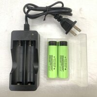 Combo Bộ Sạc Đôi Tự Ngắt 220V Kèm Hộp 2 Pin 18650 Dung Lượng Cao 3400mAh 3,7V [ Itechcare_Bình Giữ Nhiệt ]