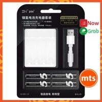 Combo bộ sạc pin aa/aaa xiaomi youpin zmi pb411 kèm pin sạc aa xiaomi zi5 zi7 chính hãng - minh tín shop