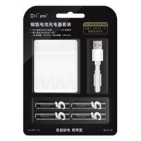 COMBO Bộ sạc pin AA/AAA Xiaomi Youpin ZMI PB411 kèm Pin sạc AA Xiaomi Zi5 Zi7 Chính hãng - FTS Shop