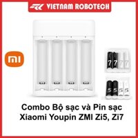 ❉COMBO Bộ sạc pin AA/AAA Xiaomi Youpin ZMI PB411 kèm Zi5 Zi7 Chính hãng - VIETNAM ROBOTECH