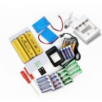 Combo Bộ Sạc Và Hộp 4 Viên Pin Tiểu Sạc Lại AA 700mAh Cho Microkaraoke, Đồ Chơi, Xe Điều Khiển Và Đồng Hồ