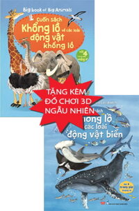 Combo Bộ Sách Khổng Lồ Về Các Loại Động Vật Khổng Lồ (2 Cuốn) - Tặng Kèm Đồ Chơi 3D Ngẫu Nhiên
